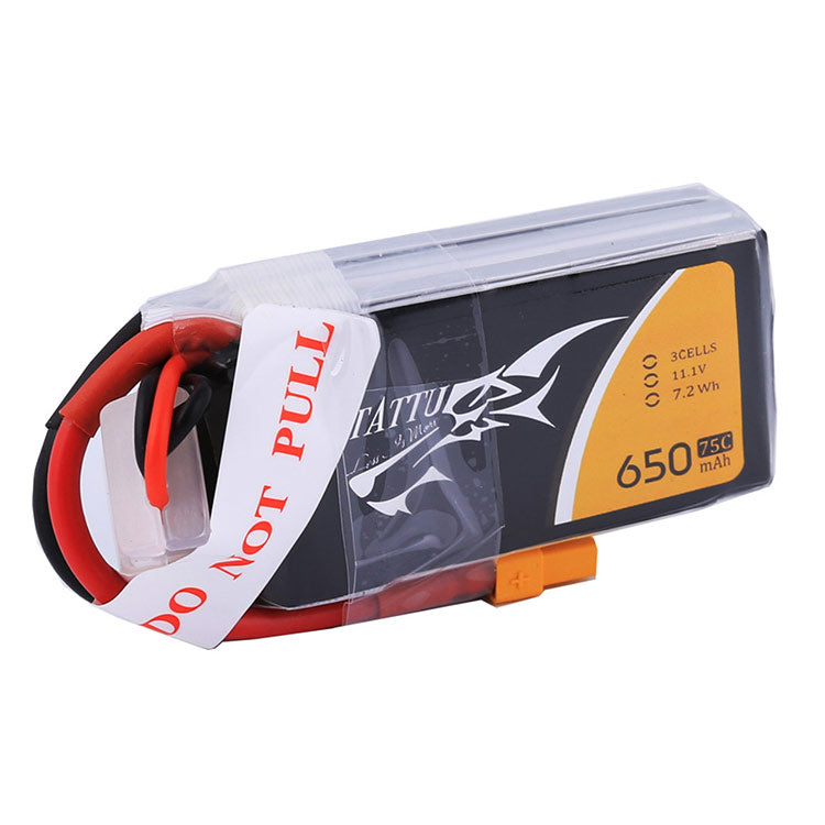 Tattu 850mAh 11.1V 75C 3S1P Lipo Battery Pack With XT30 Plug Tattu 850mAh 11.1V 75C 3S1P Lipo Battery Pack With XT30 Plug